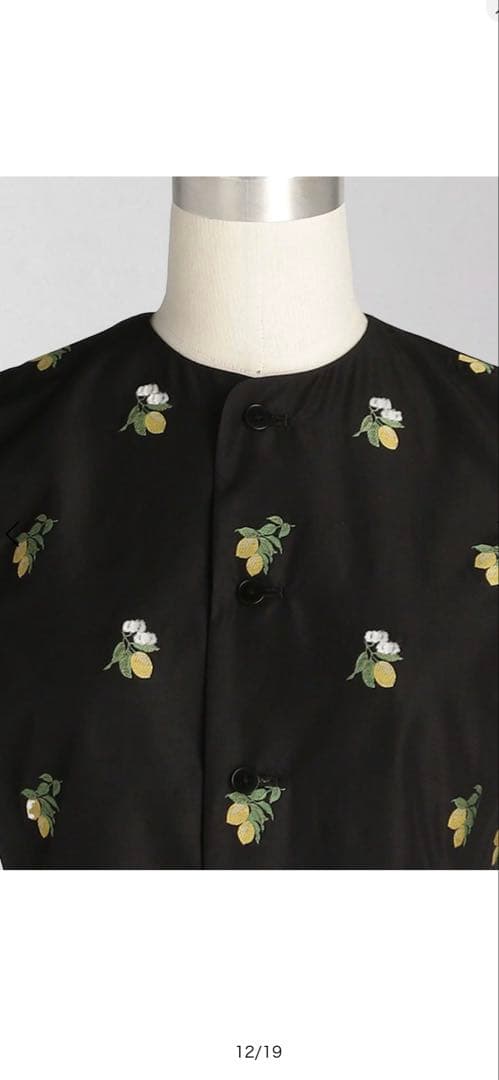 UNITED ARROWS LOEFE レモン ジャガード ベスト