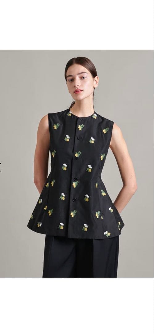 UNITED ARROWS LOEFE レモン ジャガード ベスト