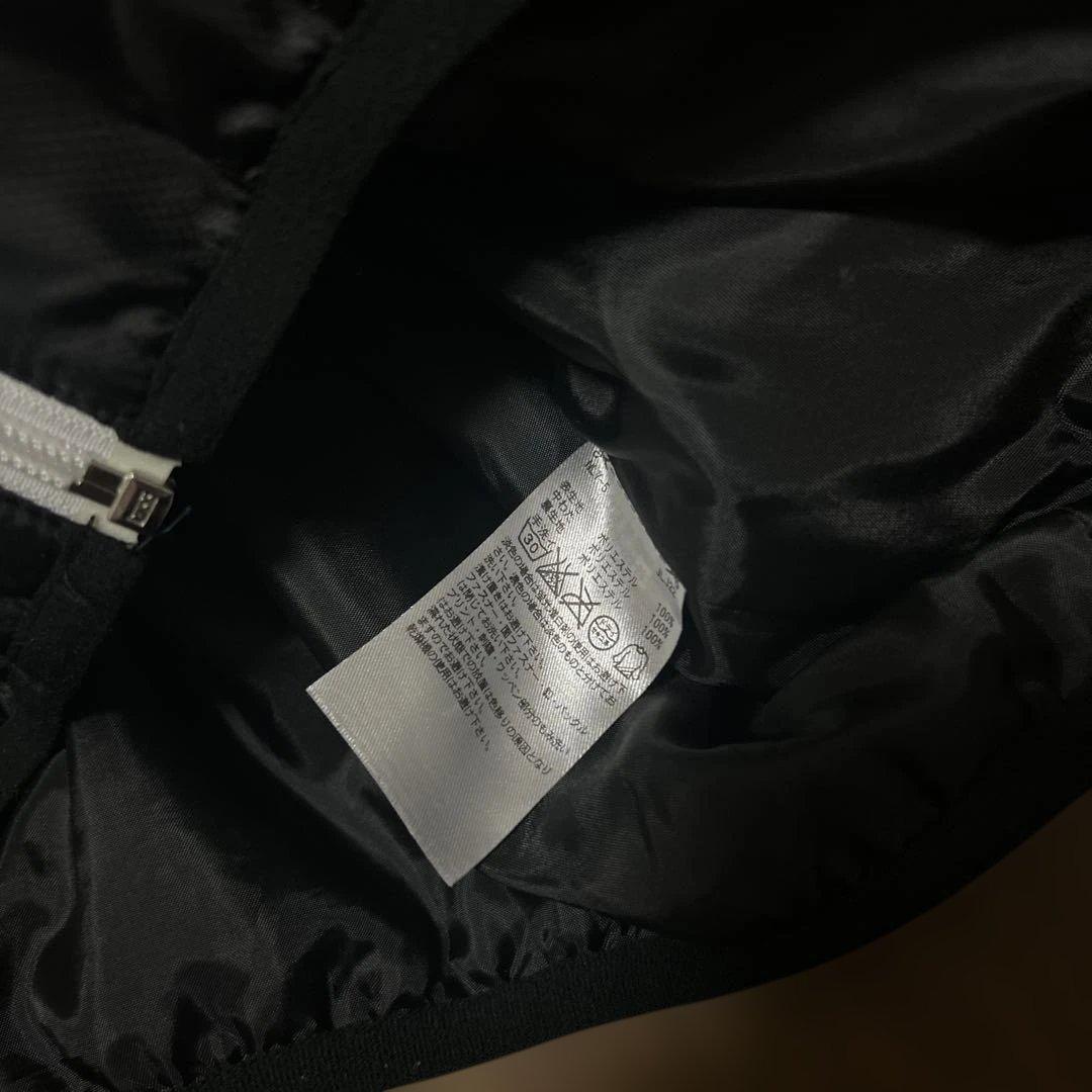 adidas ブラック ジャージ上下セット　ナイロンジャケット 黒　LL 中綿