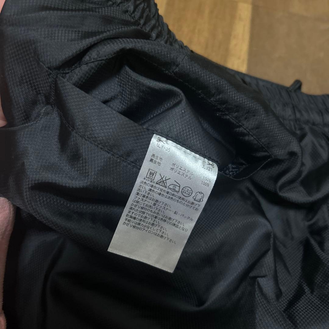 adidas ブラック ジャージ上下セット　ナイロンジャケット 黒　LL 中綿