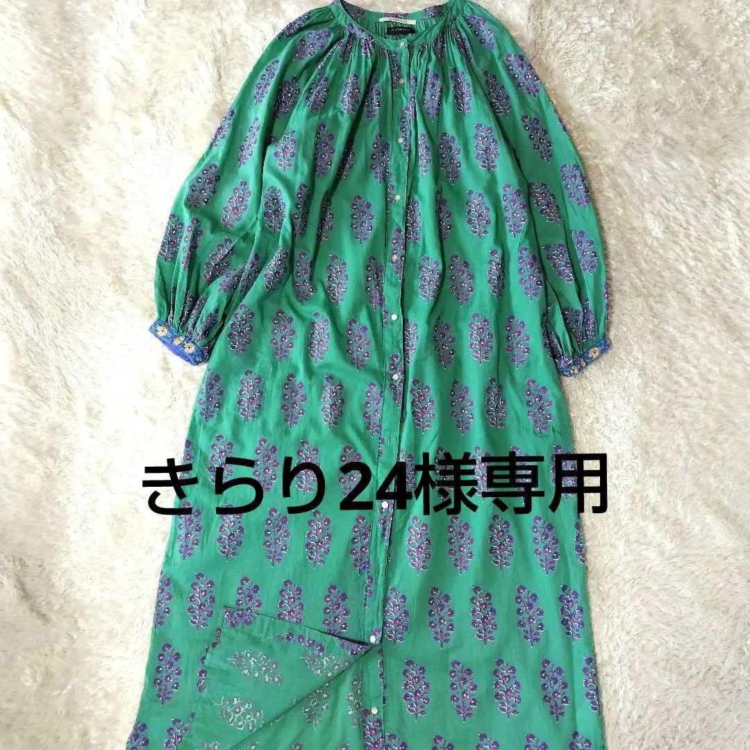 ヌキテパPARIGOT別注　Cottton voile flower　dress
