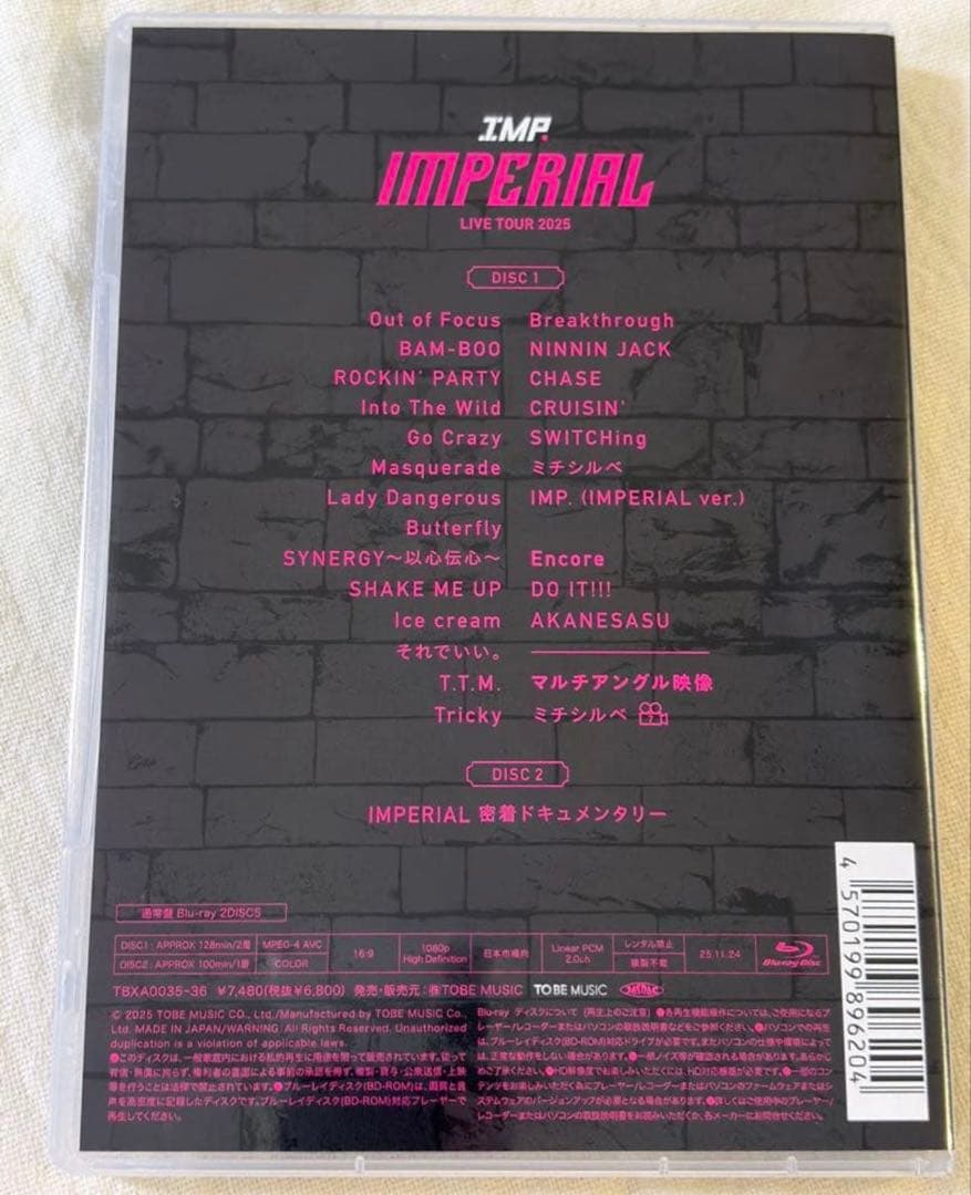 IMP.　IMPERIAL LIVE TOUR 2025 通常盤　Blu-ray