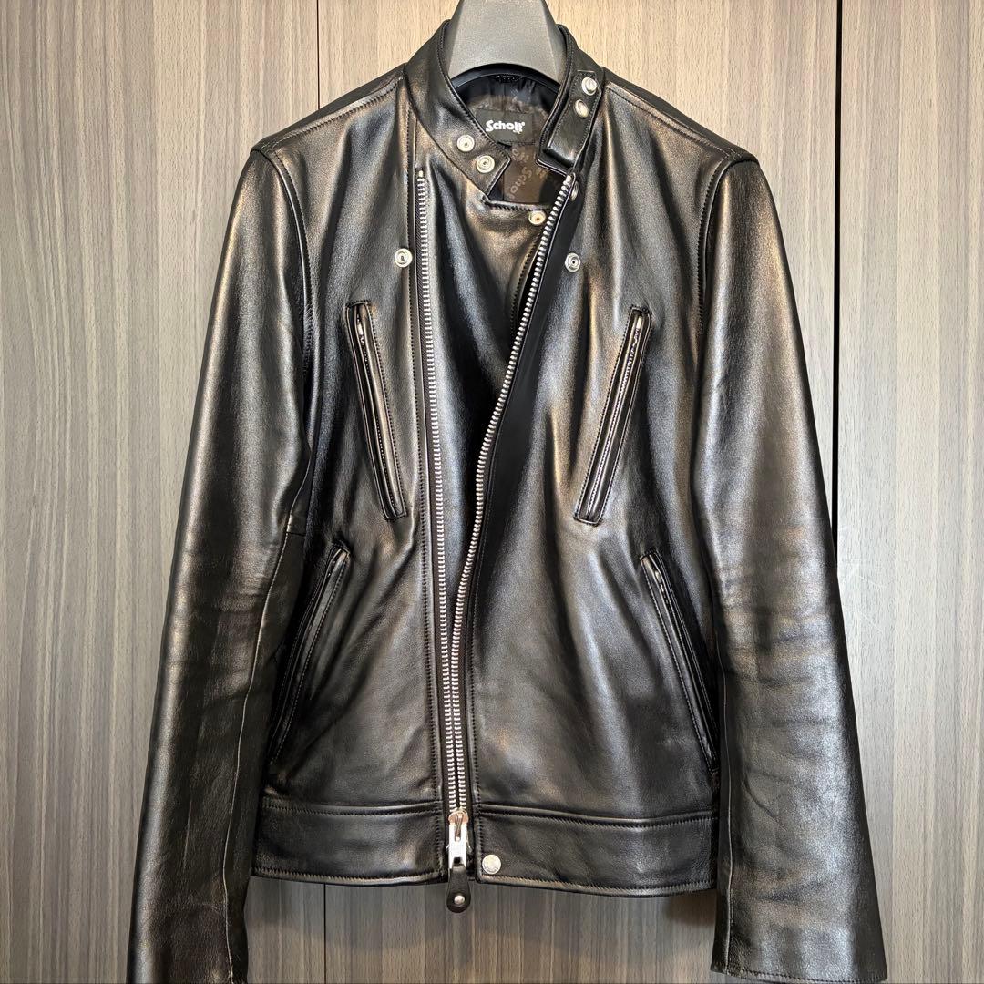 Schott ダブルライダース レザージャケット 黒 M