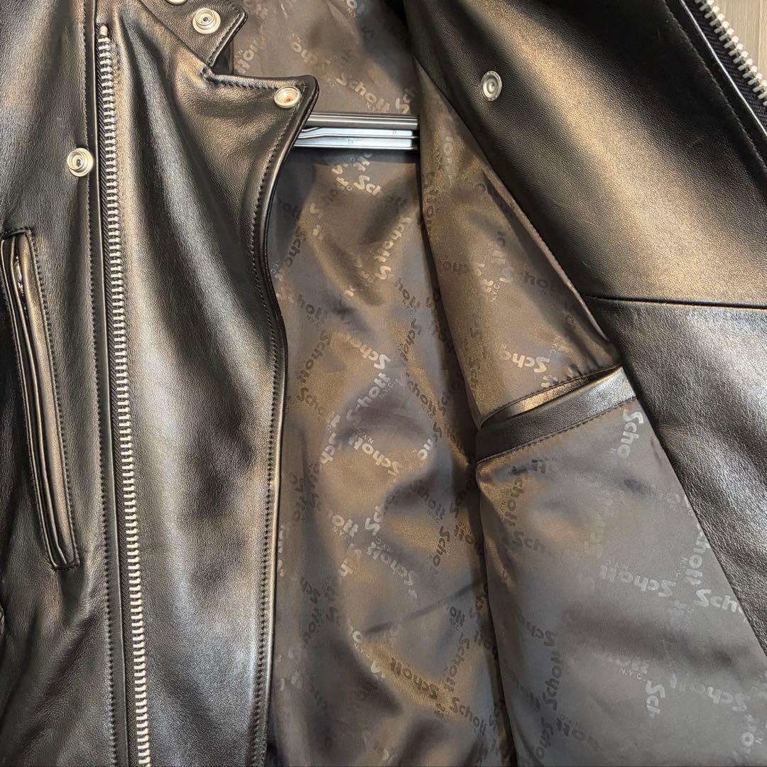 Schott ダブルライダース レザージャケット 黒 M