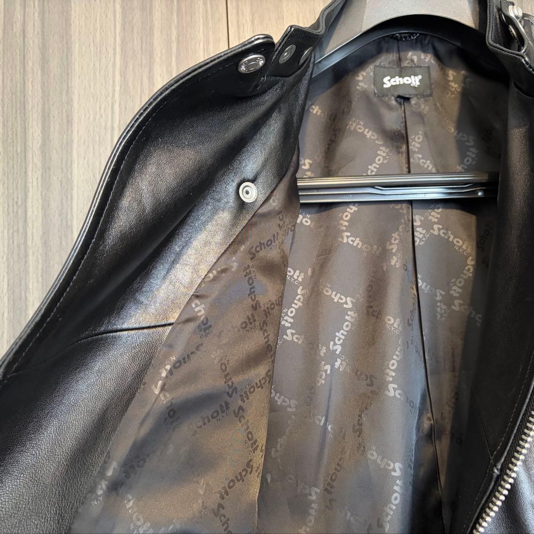 Schott ダブルライダース レザージャケット 黒 M