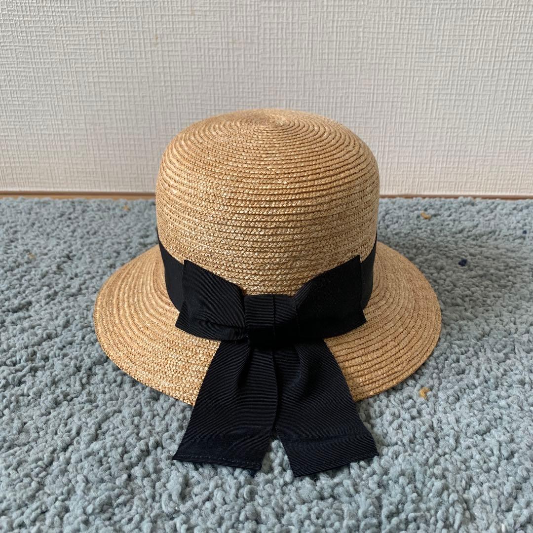 【美品】田中帽子店　麦わら女優帽:Anne