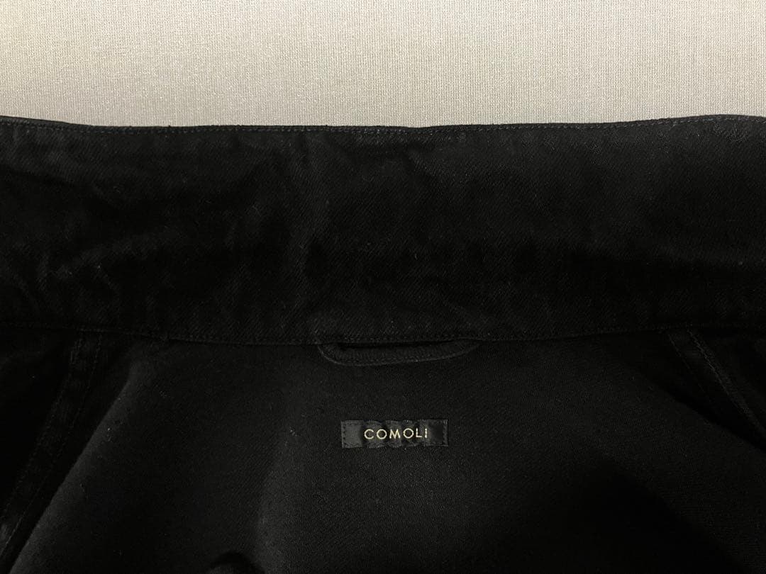 美品COMOLI デニムジャケットブラックsize3