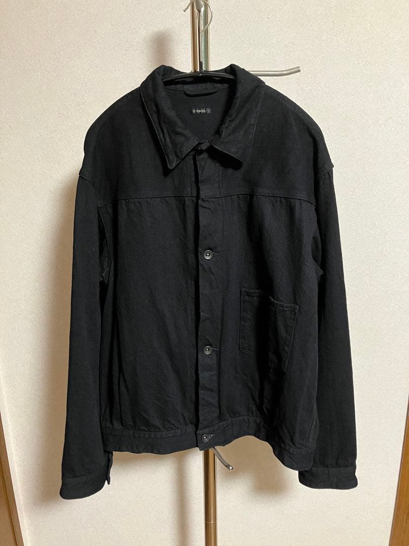 美品COMOLI デニムジャケットブラックsize3