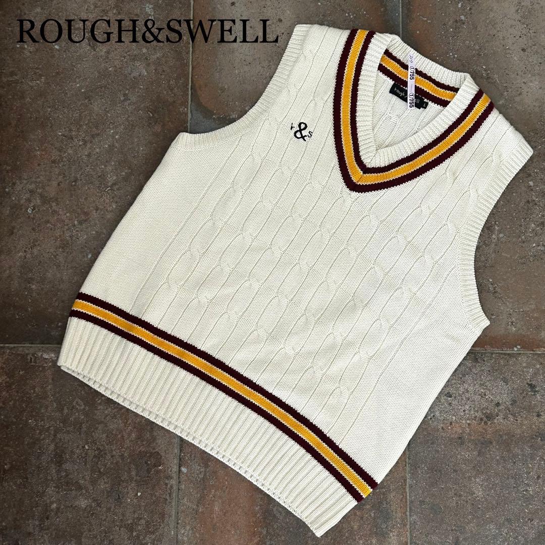 ROUGH&SWELL ニット　ベスト　ウール混Vネック