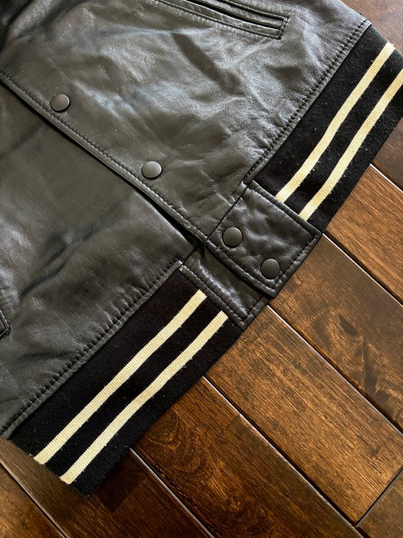 ジャーナルスタンダード/希少 シープレザーJKT 羊革 スタジャン ブラック M