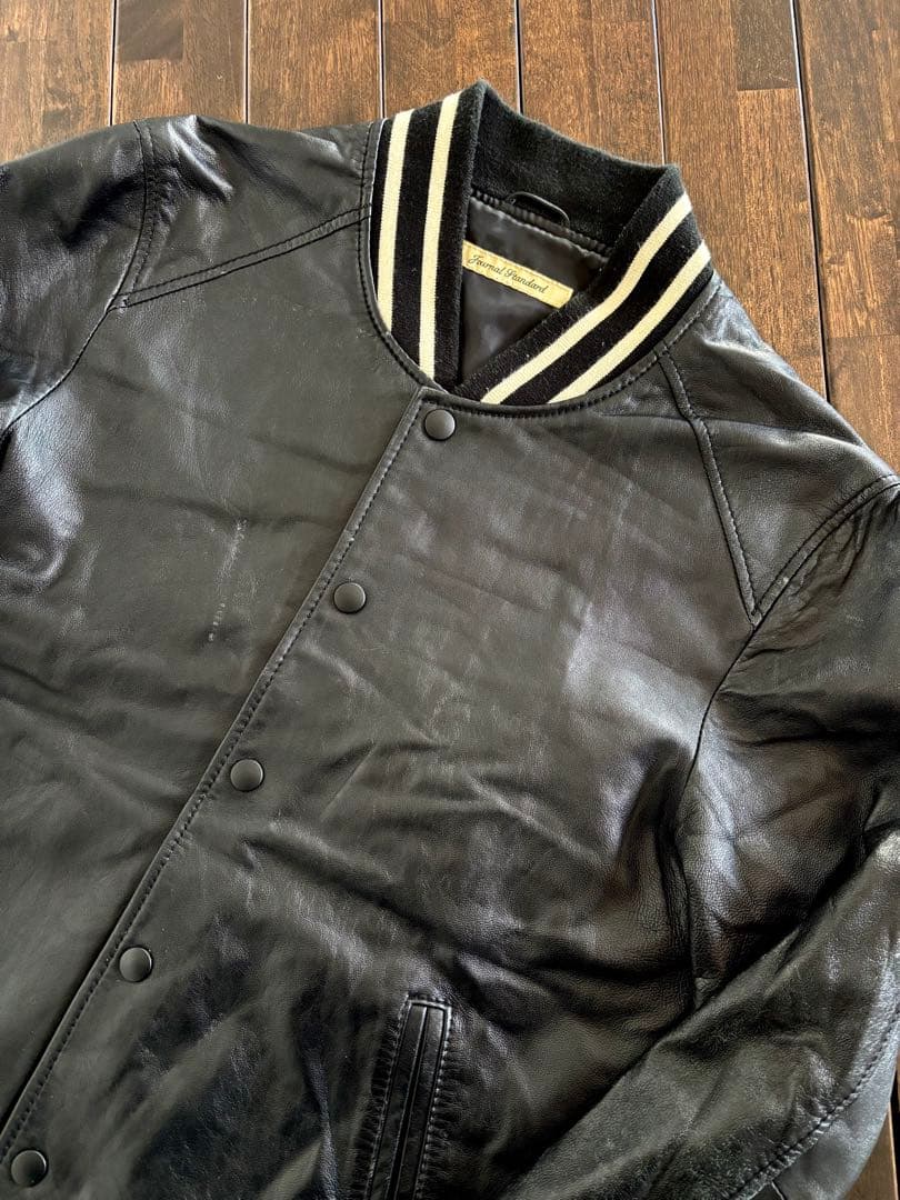 ジャーナルスタンダード/希少 シープレザーJKT 羊革 スタジャン ブラック M