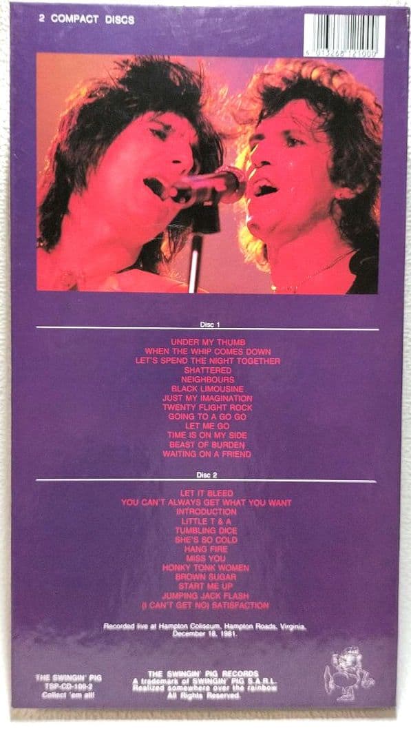 『ＲＯＬＬＩＮＧ・ＳＴＯＮＥＳ／Ｈａｍｐｔｏｎ’８１』輸入盤【中古品】（２ＣＤ）