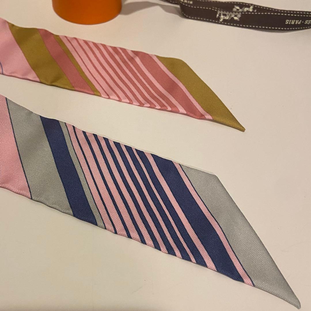 【美品】エルメス ツイリー ピンク