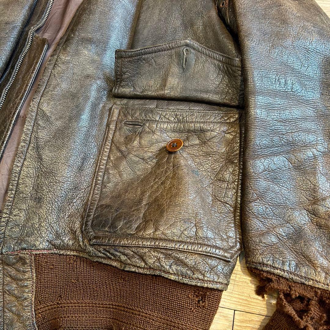 【実物】40's\"U.S.NAVY\"AN6552 G-1 flight jkt