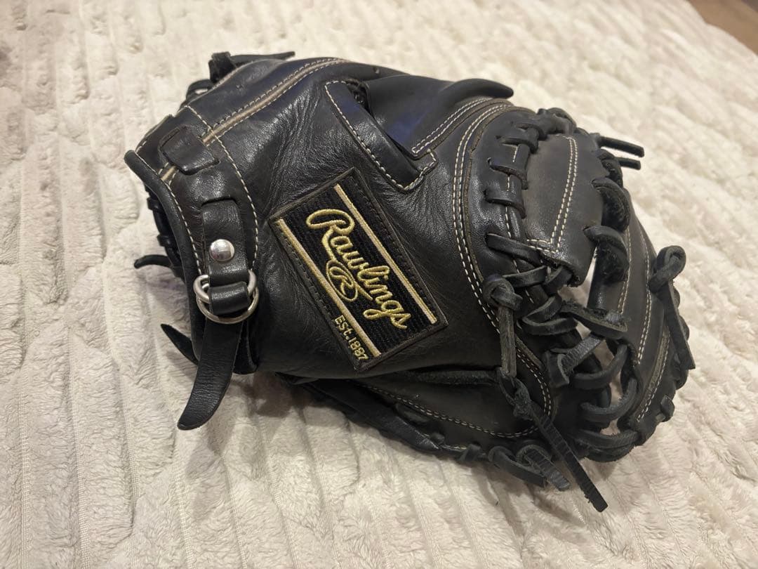かずぴょんRawlings ブラック 少年軟式グローブ