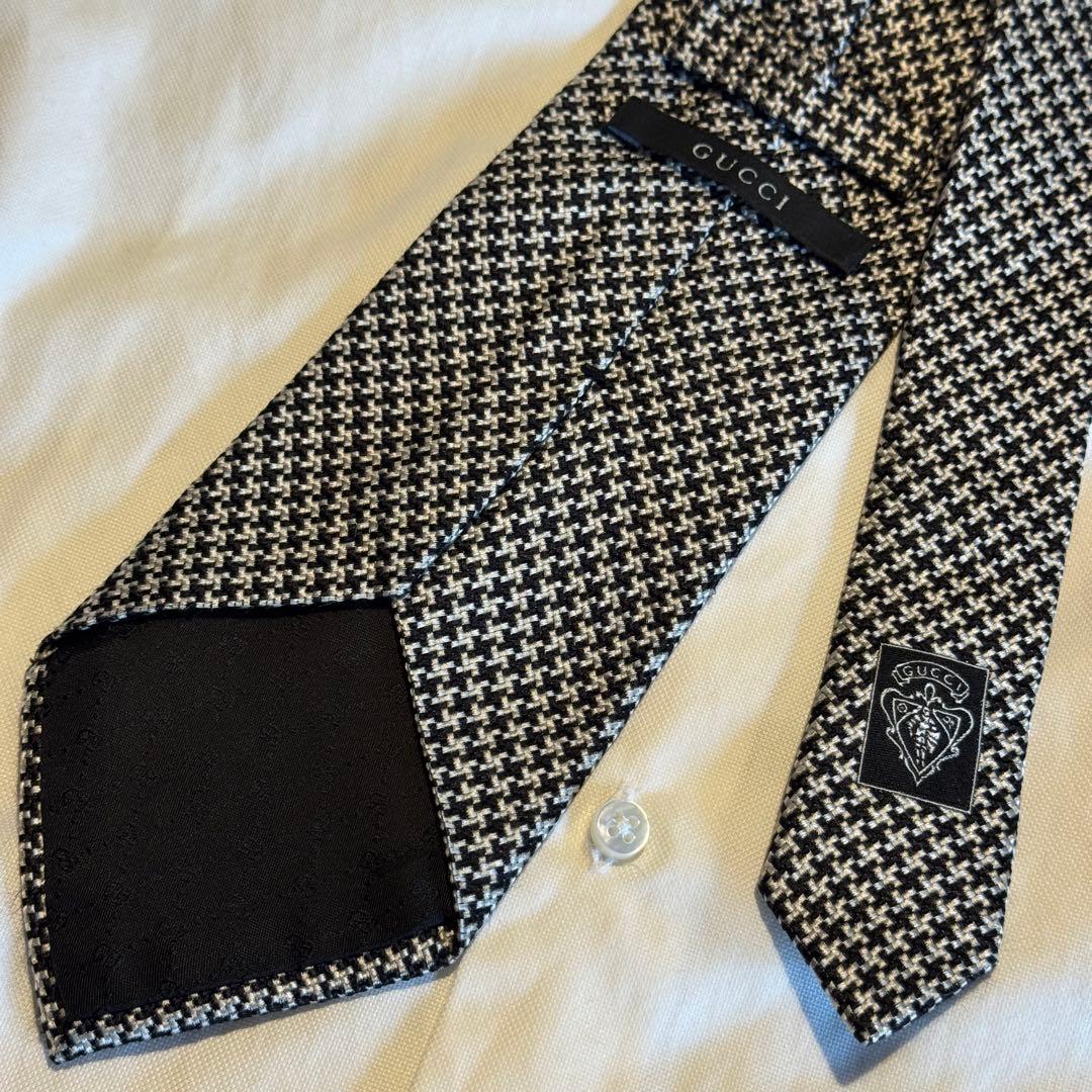 ★出品終了予定★【極美品】GUCCI グッチ ネクタイ 千鳥チェック
