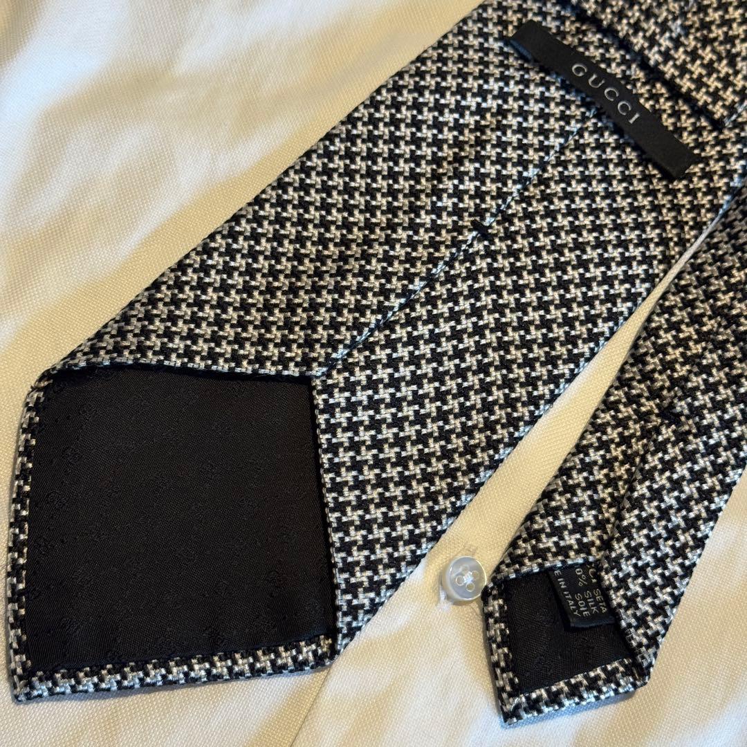 ★出品終了予定★【極美品】GUCCI グッチ ネクタイ 千鳥チェック