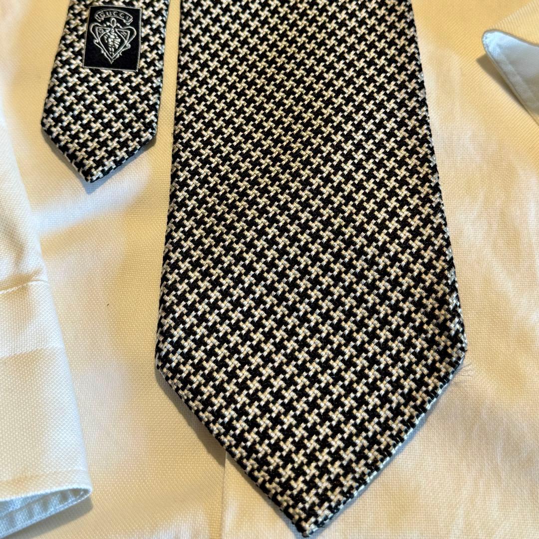 ★出品終了予定★【極美品】GUCCI グッチ ネクタイ 千鳥チェック