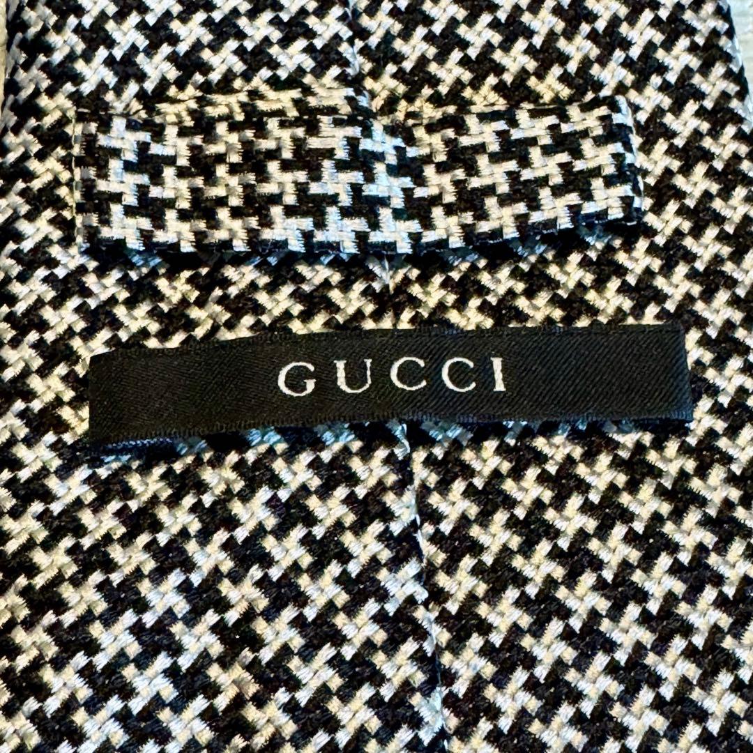 ★出品終了予定★【極美品】GUCCI グッチ ネクタイ 千鳥チェック
