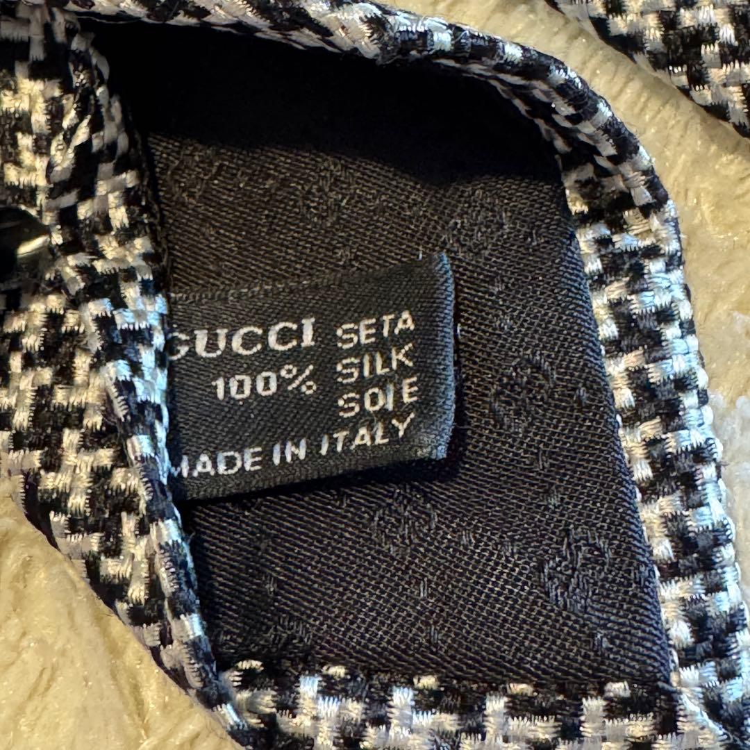 ★出品終了予定★【極美品】GUCCI グッチ ネクタイ 千鳥チェック