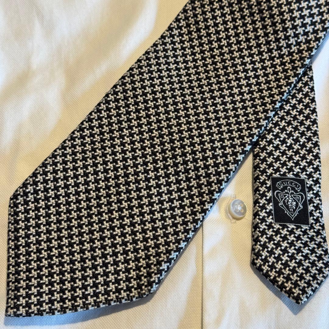 ★出品終了予定★【極美品】GUCCI グッチ ネクタイ 千鳥チェック