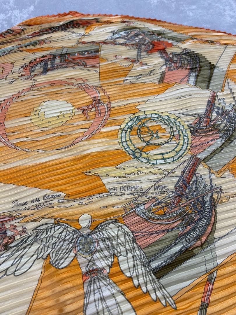 HERMES プリーツスカーフ カレ