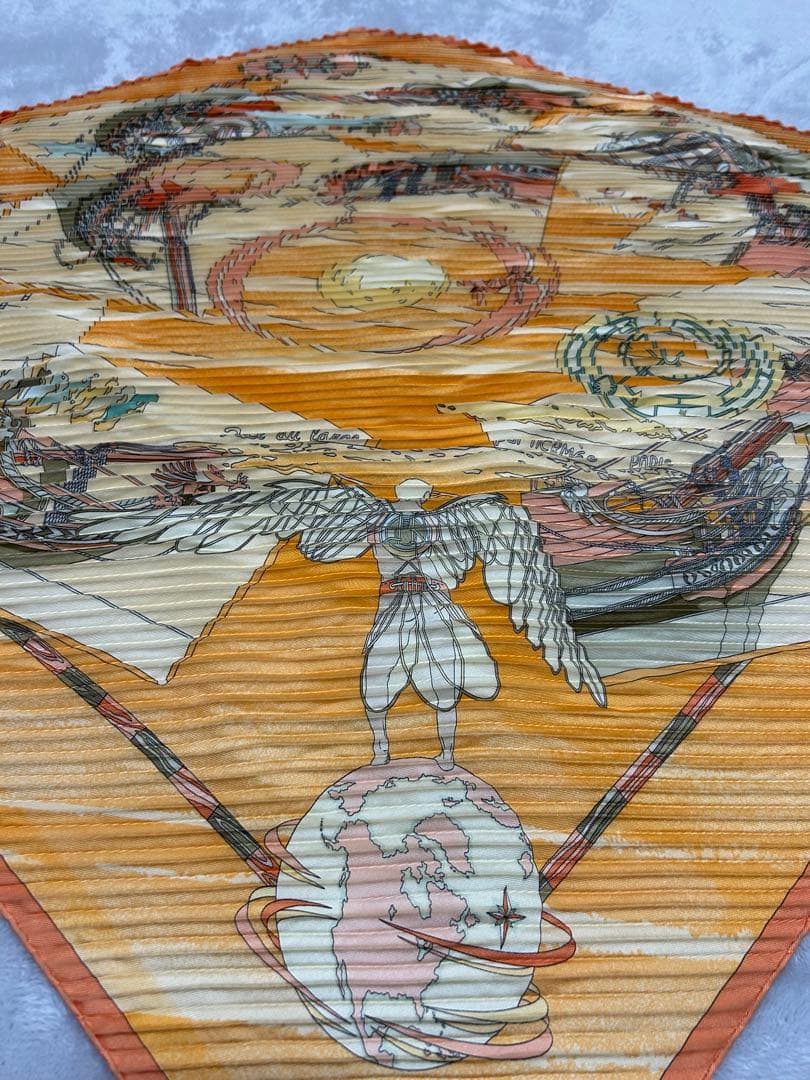 HERMES プリーツスカーフ カレ