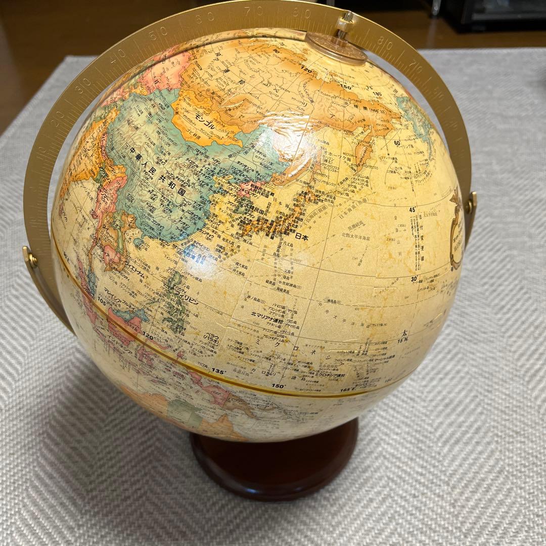 リプルーグル地球儀 日本語版 球径30cm 山岳起伏加工