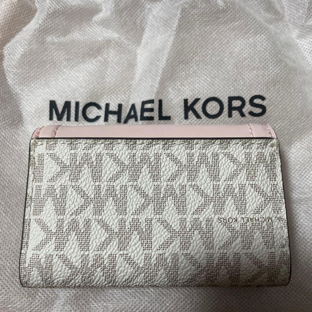 とかげ　　Michael Kors キーケース ピンク/ホワイト