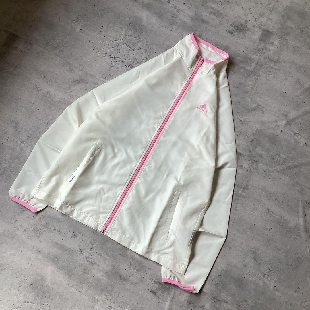 adidas アディダス　アウター　ジャージ　ホワイト　ピンク