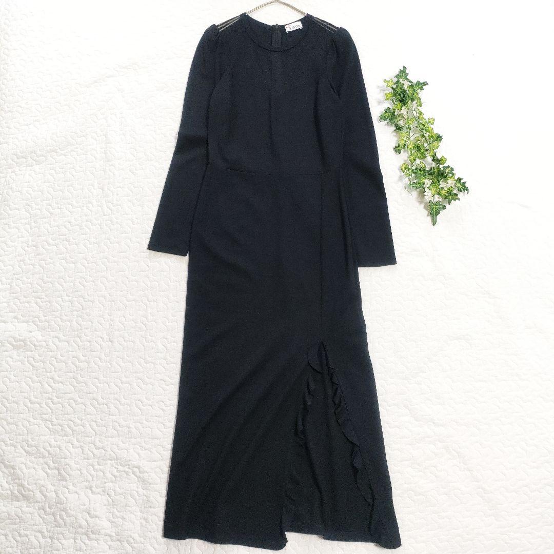 極美品✨RED VALENTINO　アイラインシルエットスリットワンピース　黒