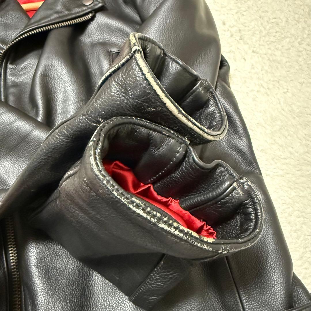 Harlem Rounge 本革 ダブルライダース IDEALジップ L