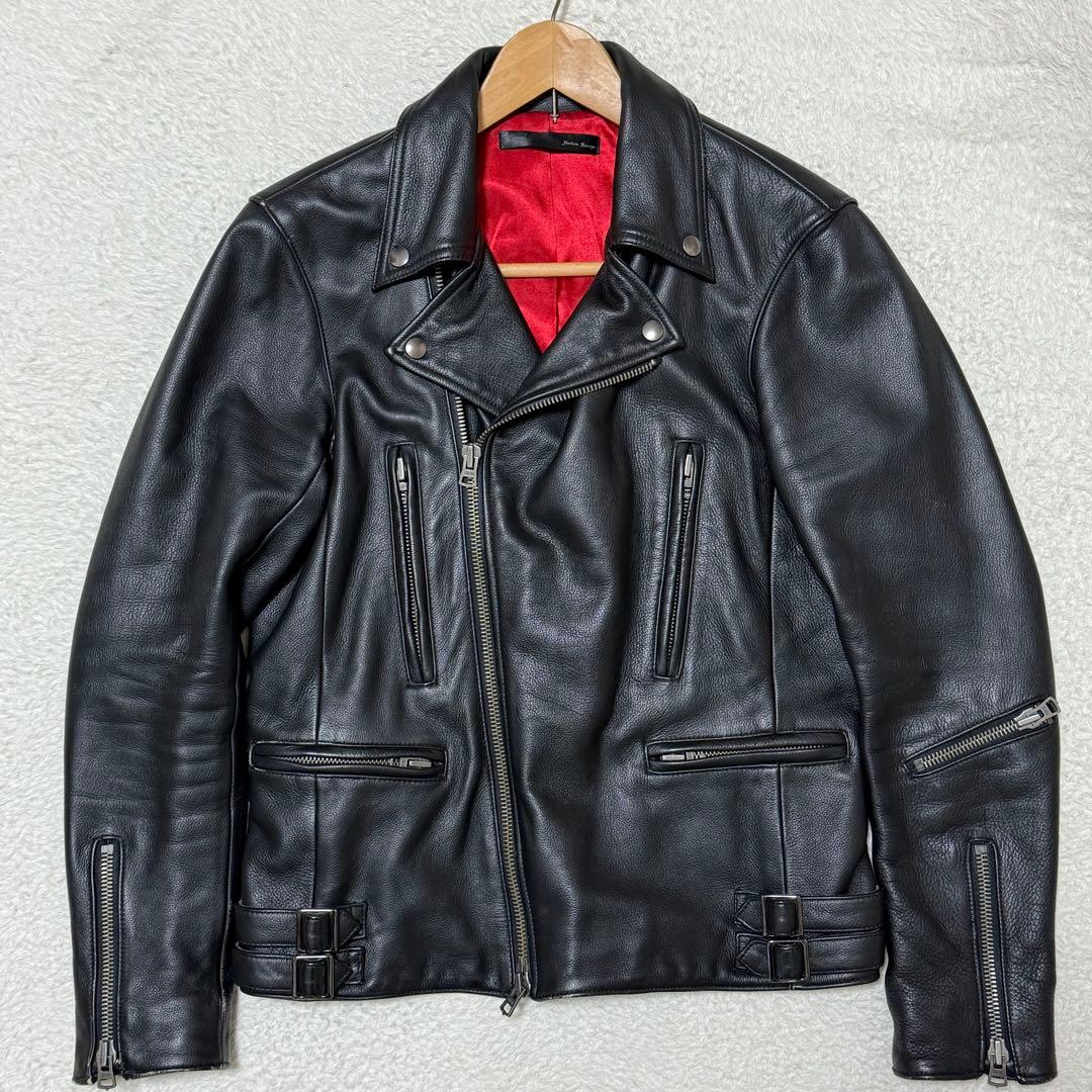 Harlem Rounge 本革 ダブルライダース IDEALジップ L