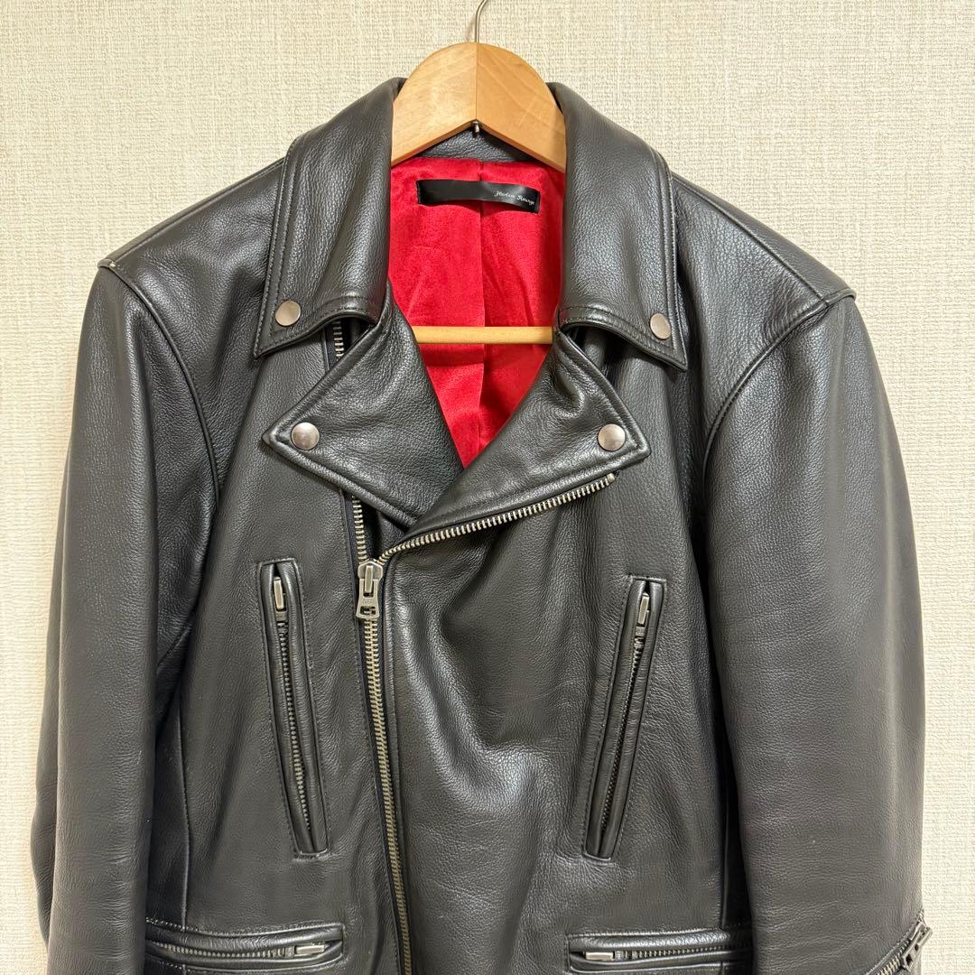 Harlem Rounge 本革 ダブルライダース IDEALジップ L