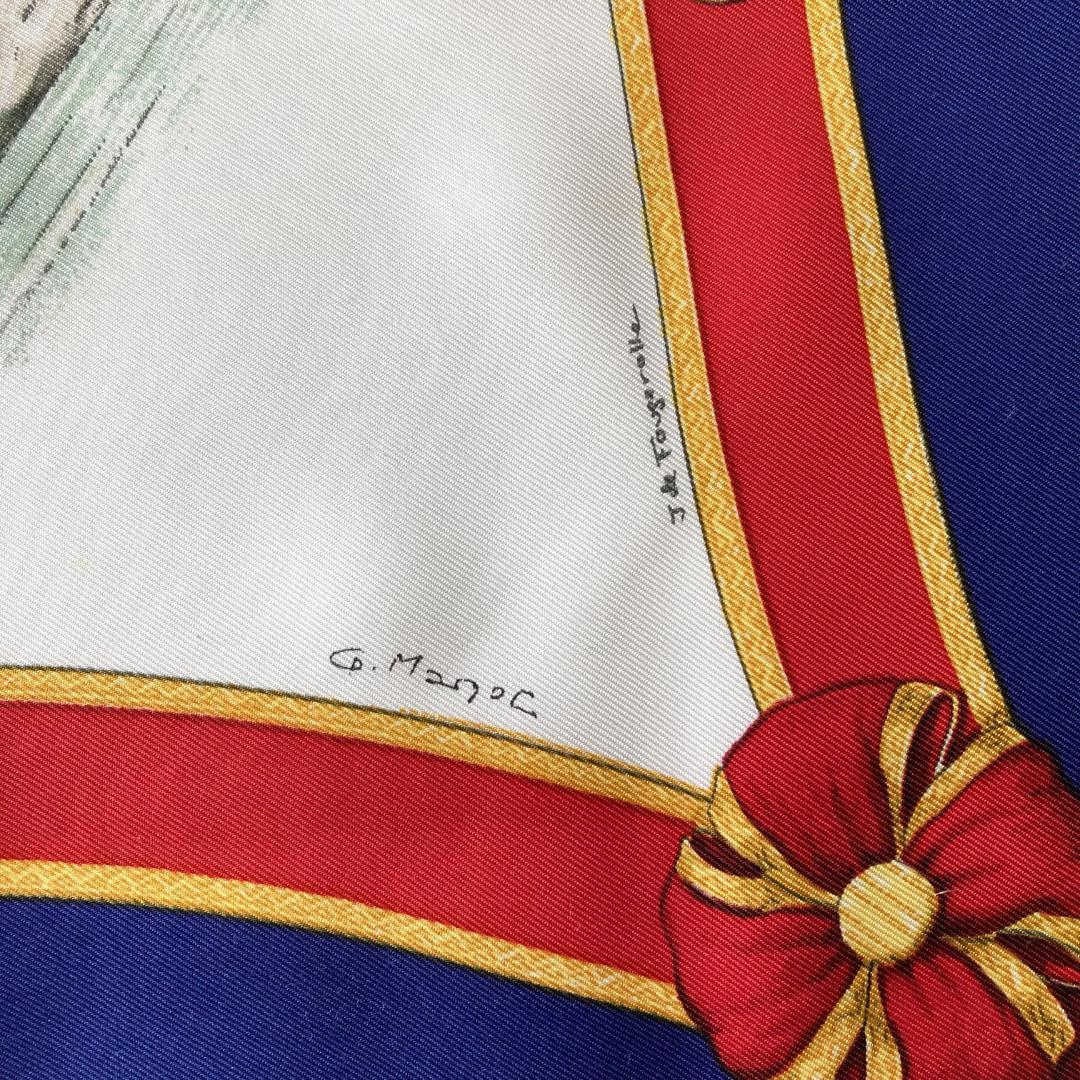 HERMES エルメス スカーフ カレ90 フランス国立乗馬学校 シルク100%