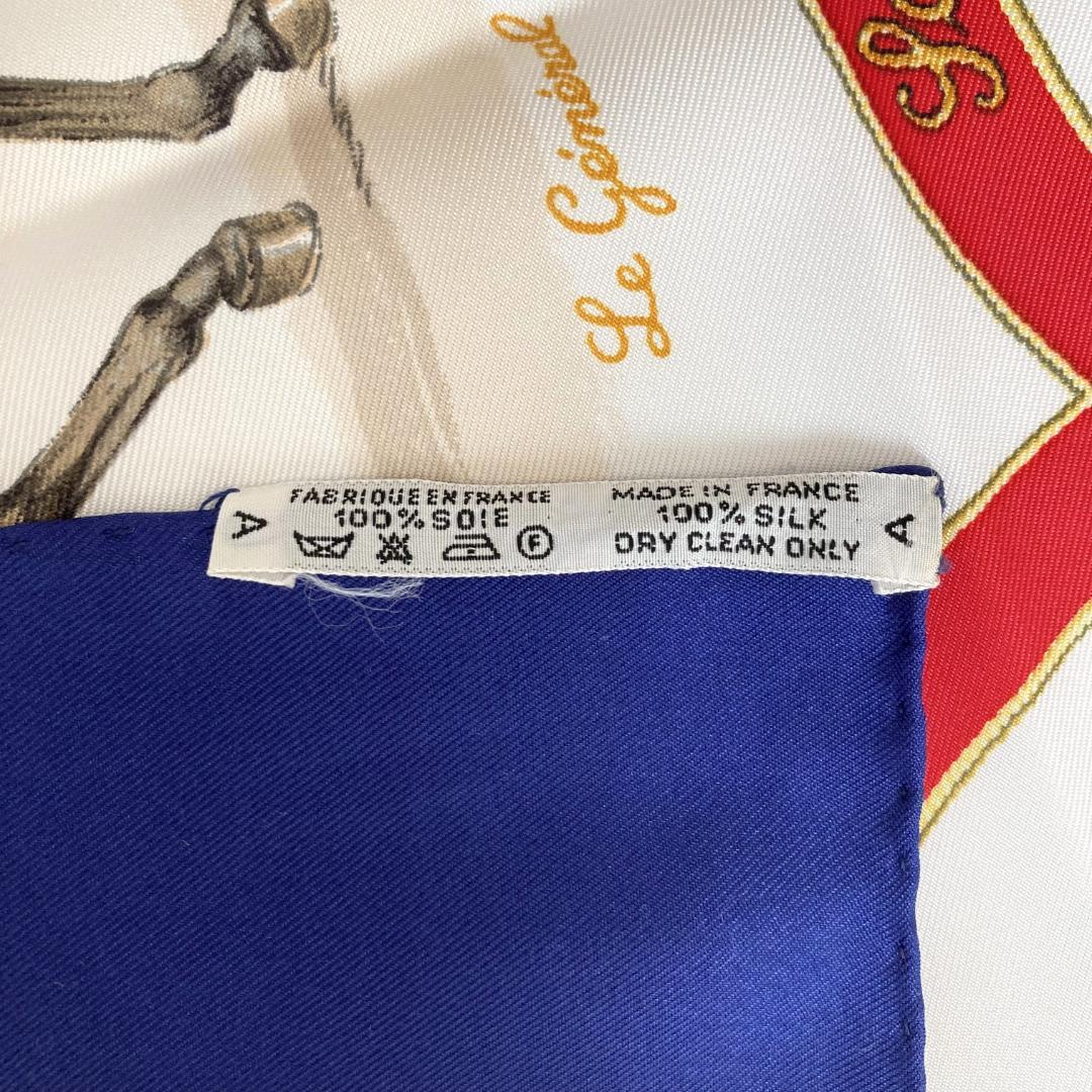 HERMES エルメス スカーフ カレ90 フランス国立乗馬学校 シルク100%