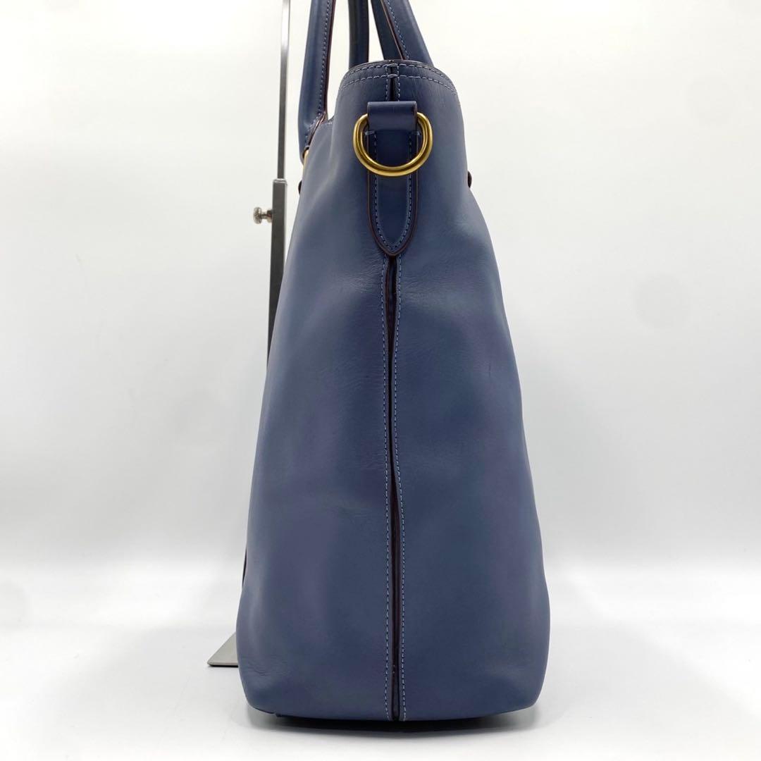 現行/美品✨コーチ メトロポリタン 2way トートバッグ ネイビー 大容量