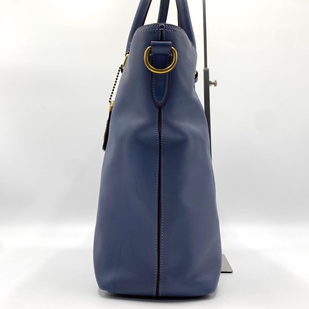 現行/美品✨コーチ メトロポリタン 2way トートバッグ ネイビー 大容量