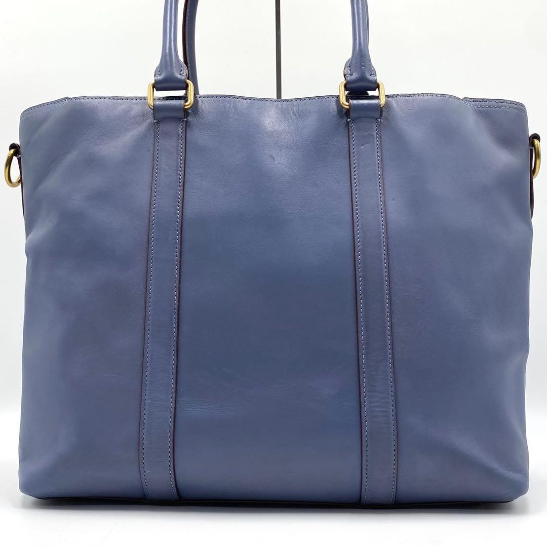 現行/美品✨コーチ メトロポリタン 2way トートバッグ ネイビー 大容量