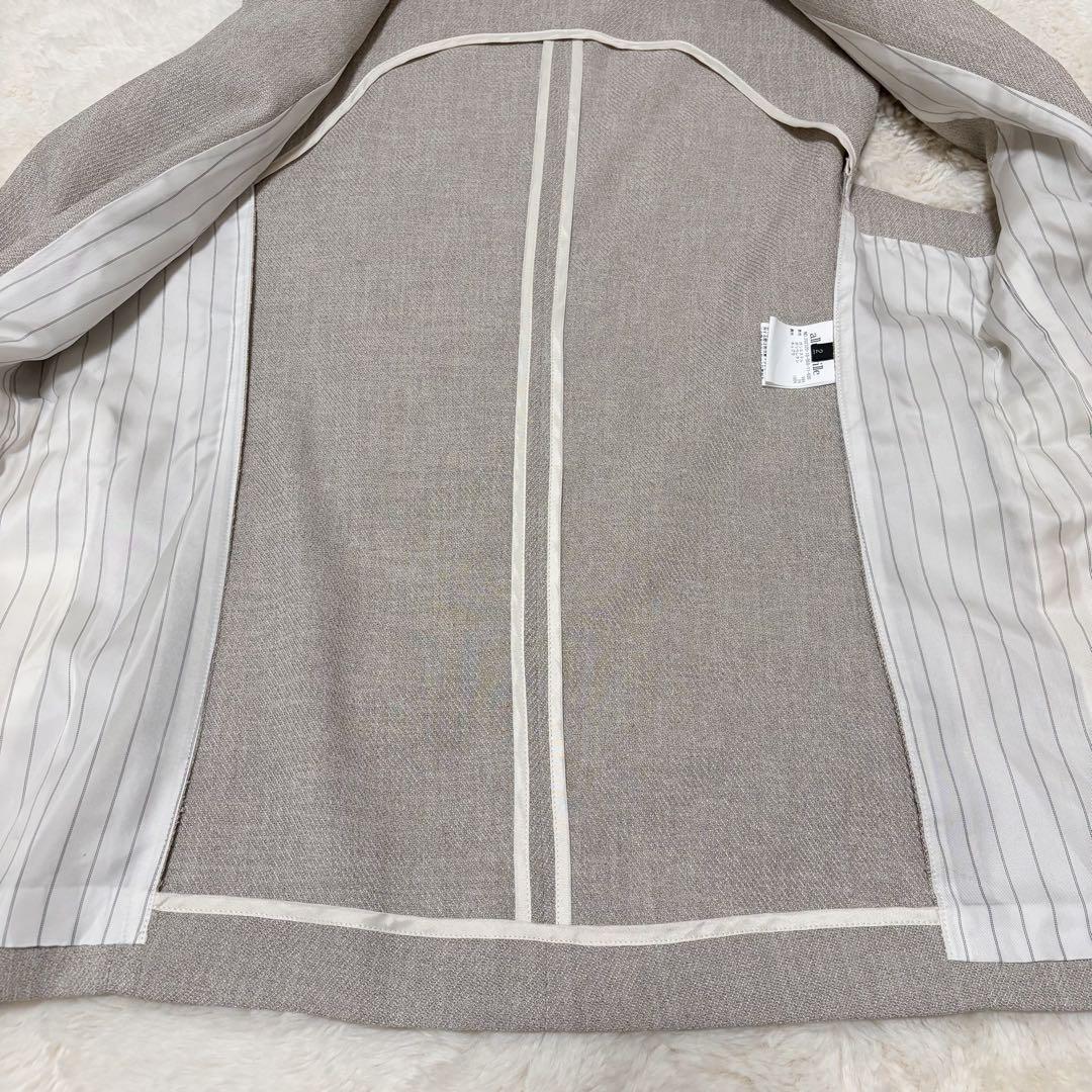 美品✨ アルアバイル スラブツイード フリンジ ジレ ベスト 2 ベージュ 春