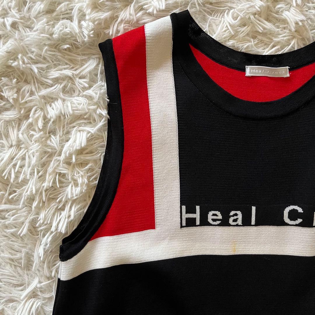 Heal Creek ゴルフワンピース レディース ニット バイカラー 42