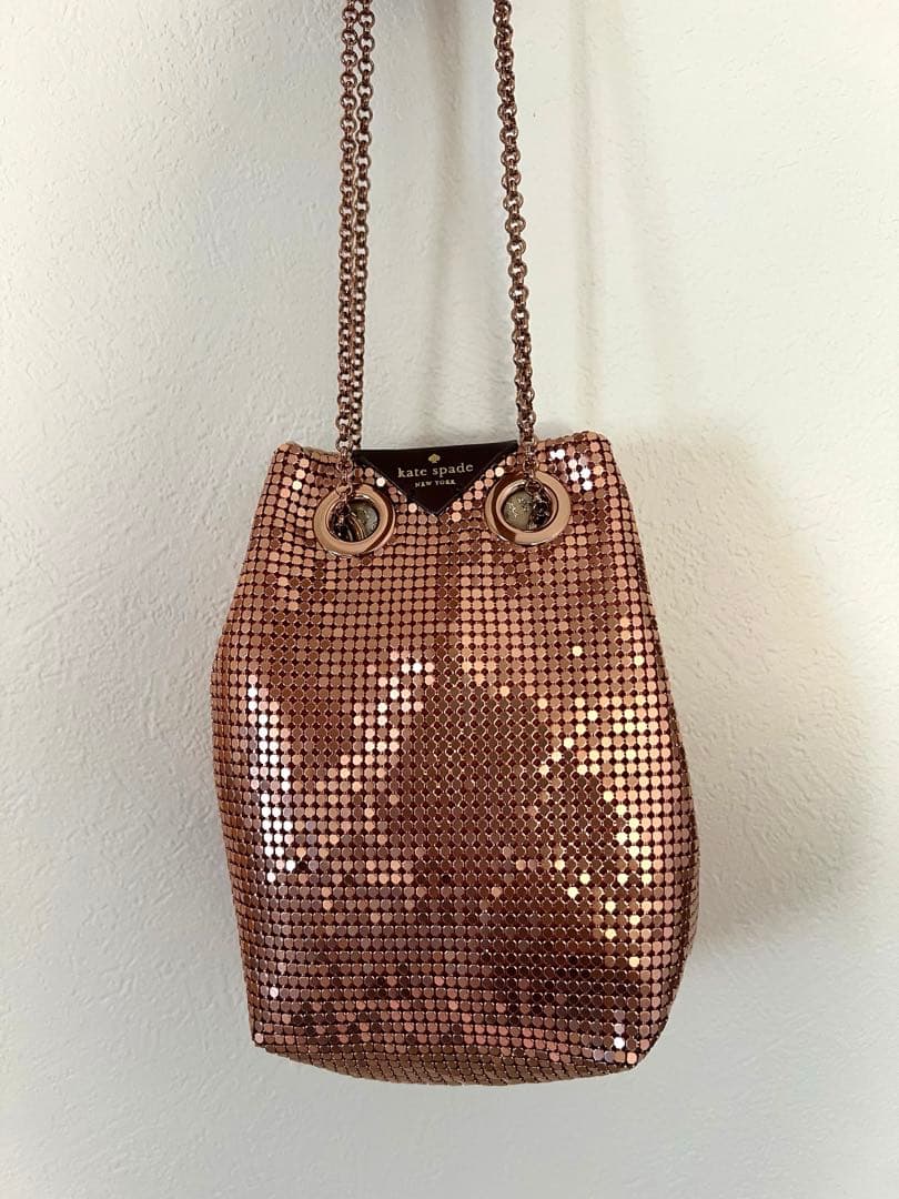 美品【kate spade】ケイトスペード フクロウ スパンコールミニバッグ