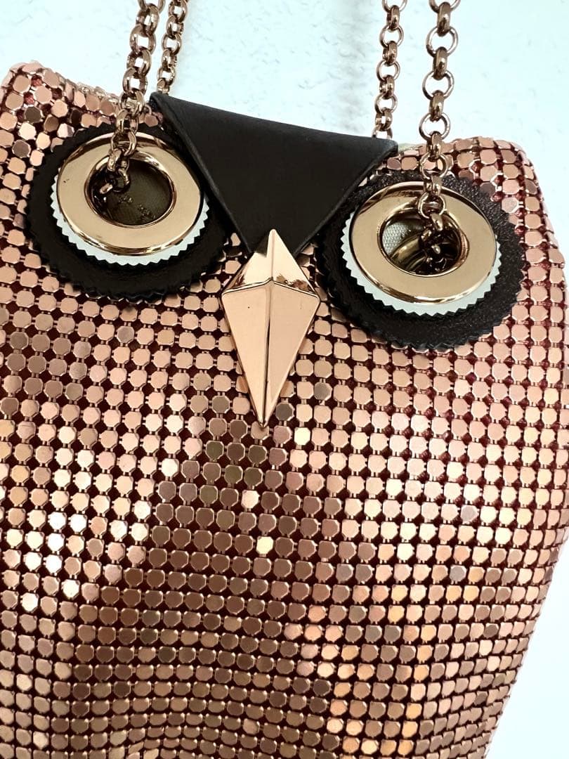 美品【kate spade】ケイトスペード フクロウ スパンコールミニバッグ