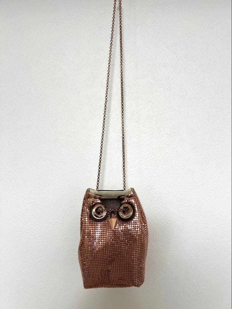 美品【kate spade】ケイトスペード フクロウ スパンコールミニバッグ