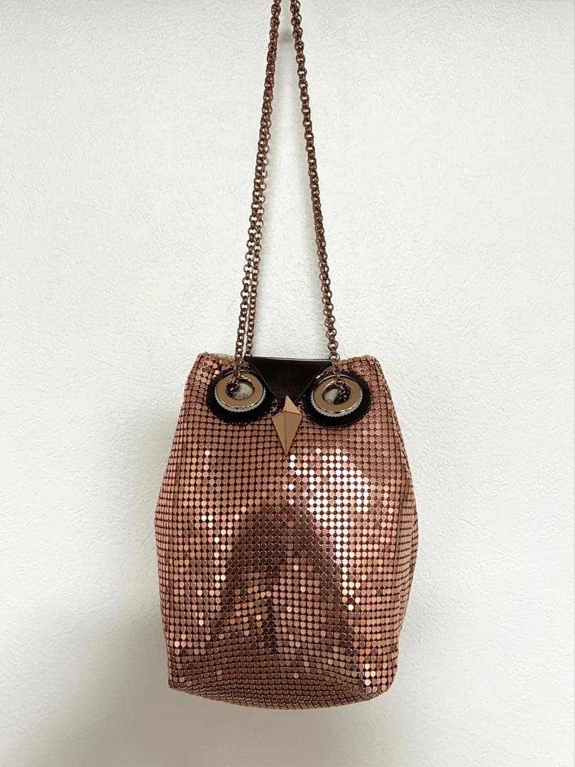 美品【kate spade】ケイトスペード フクロウ スパンコールミニバッグ