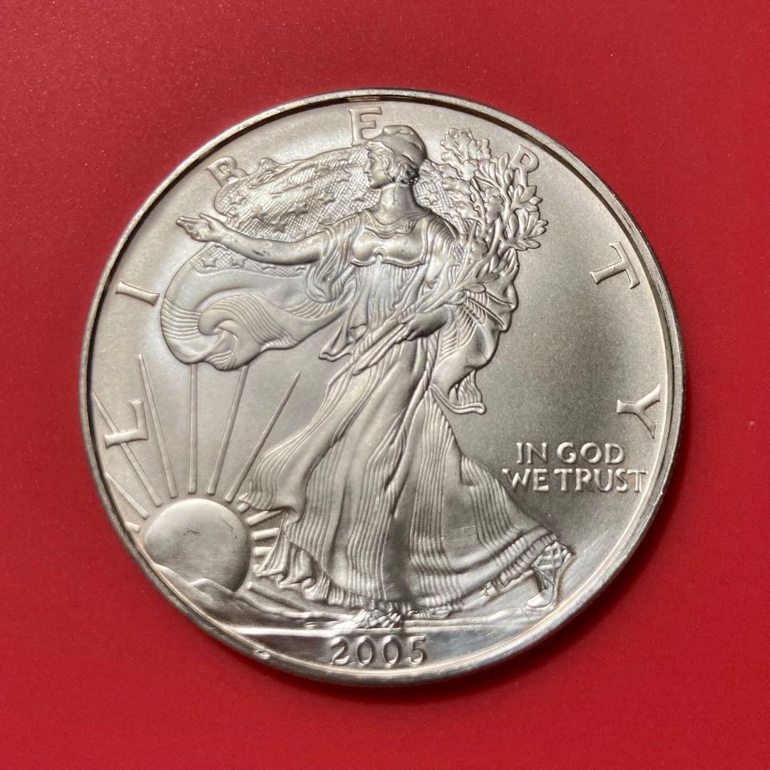 アメリカ　イーグル銀貨　1オンス　31.2g　2005　ケース付