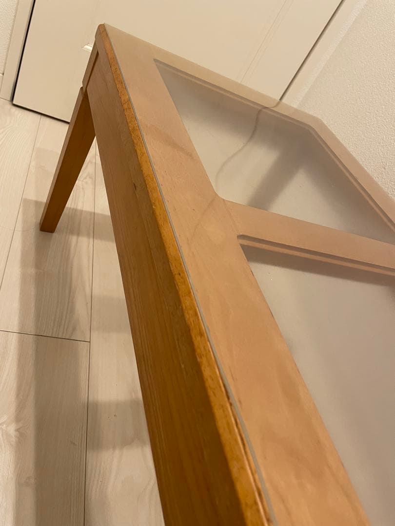 ガラス天板 木製センターテーブル