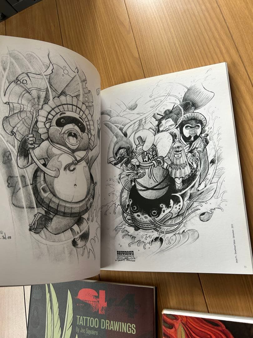 3冊タトゥースケッチブック Tattoo Sketchbook