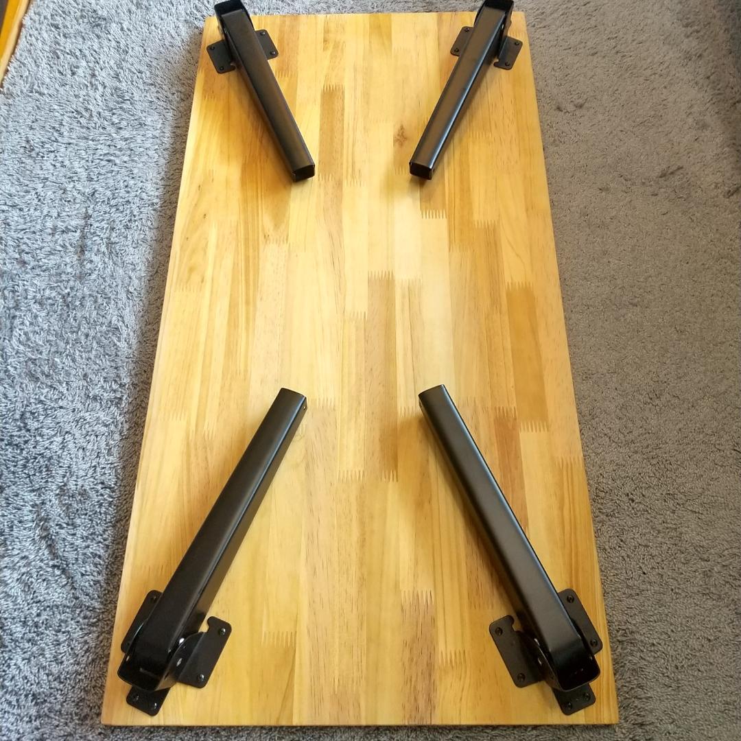 パイン無垢集成材 折りたたみローテーブル【900mm×450mm】