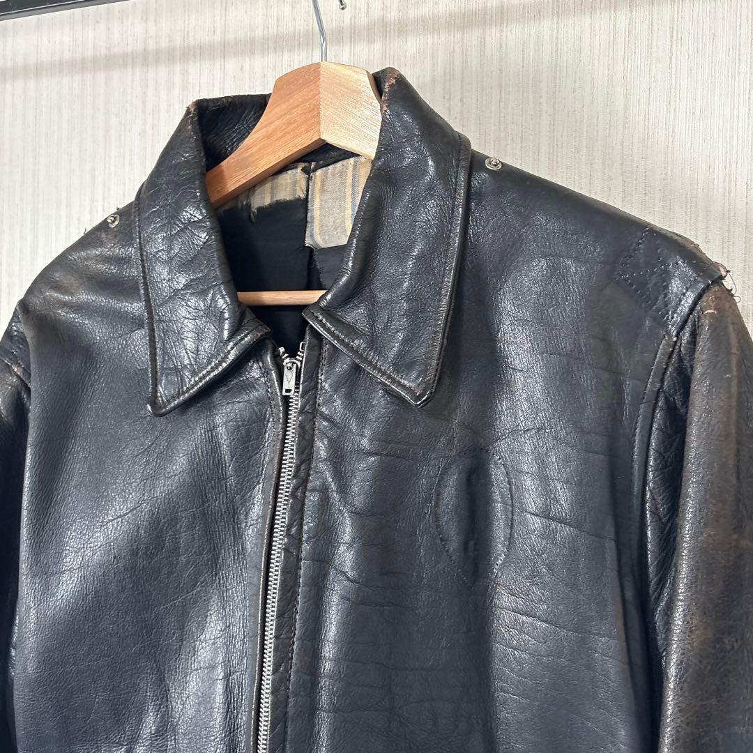 40s〜50s ヴィンテージ レザージャケット ブラック